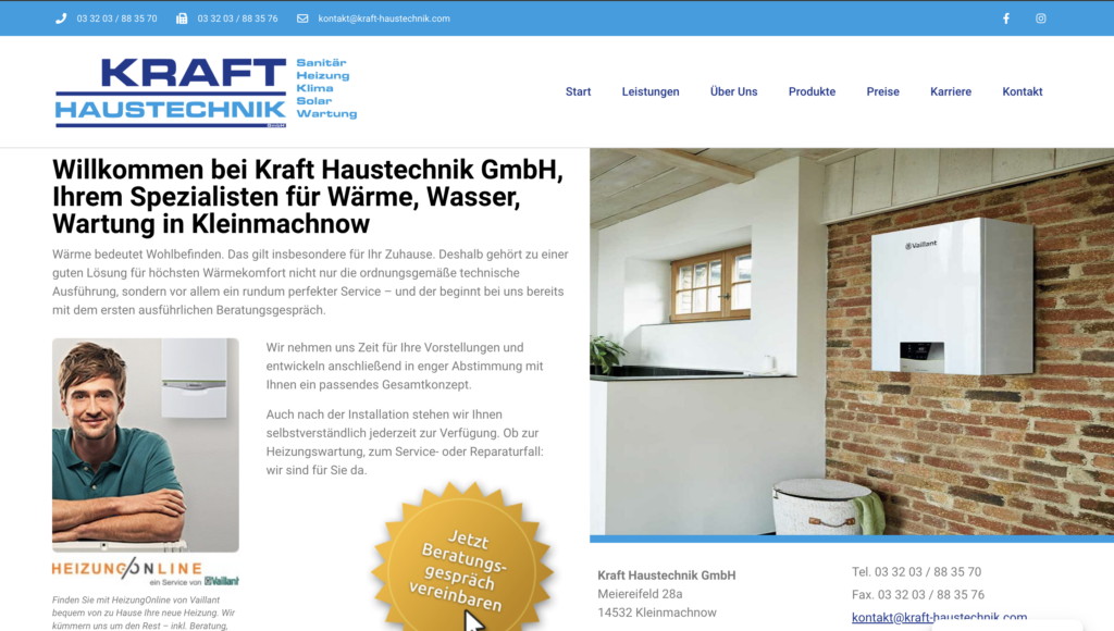 NxtLvl Design-Referenz-Kraft Haustechnik GmbH