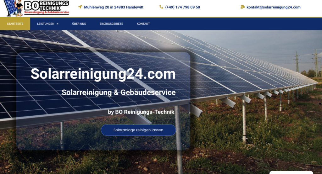 NxtLvl Design-Referenz-Solarreinigung24.com
